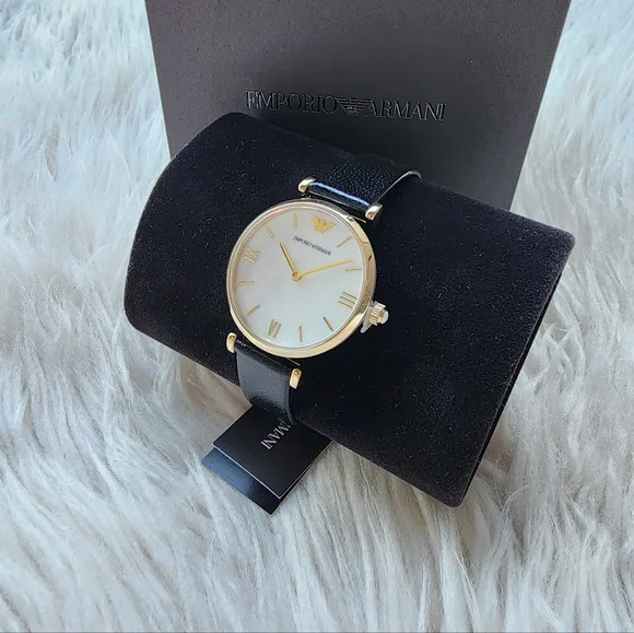 Emporio Armani Women's Black and Gold Watch No Negociable - Picture 4 of 11